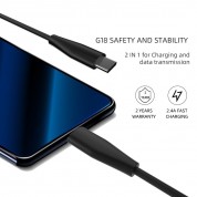 100W USB-C to USB-C PD Fast Charging Cable, Black, 3ft