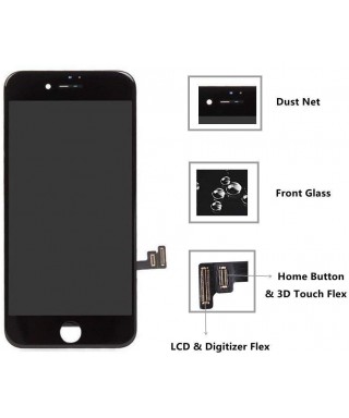 iPhone 7 Plus Screen Replacement LCD with Digitizer and Frame Assembly, Black