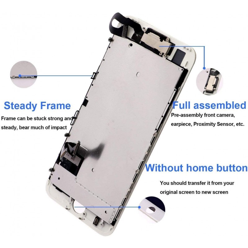 iPhone 7 Plus Screen Replacement LCD with Digitizer and Frame Assembly, White